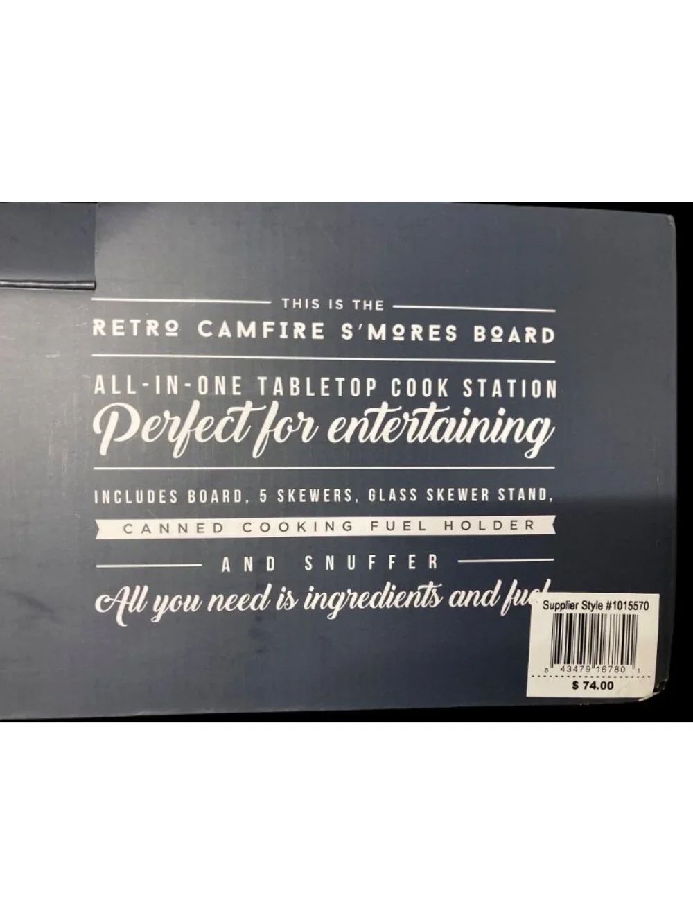Hammer & Axe S'mores Campfire Board tabletop cook station, brand new in box